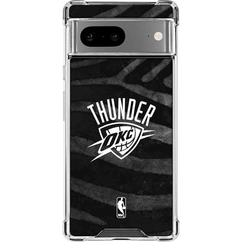 NBA Oklahoma City Thunder Black Animal Print Google Pixel 8 Clear Case